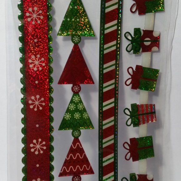 Christmas Sticker Ribbon Tree Gifts Snowflake - Picture 5 of 9